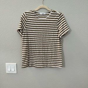 Carly Jeans Los Angeles striped tee, size L, EUC